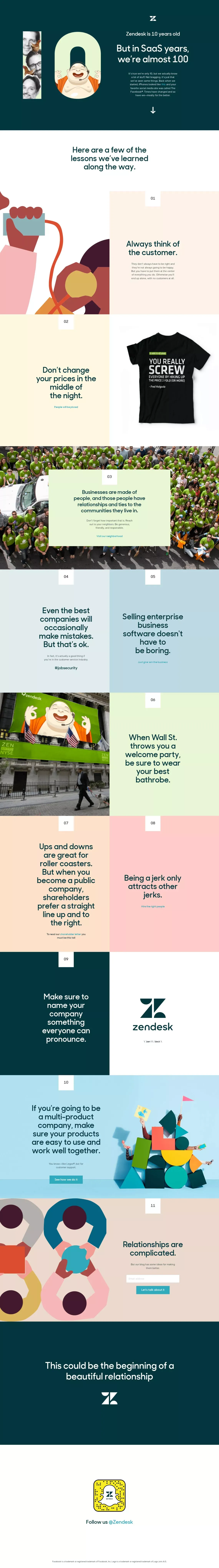 10 Year Anniversary | Zendesk - Other design