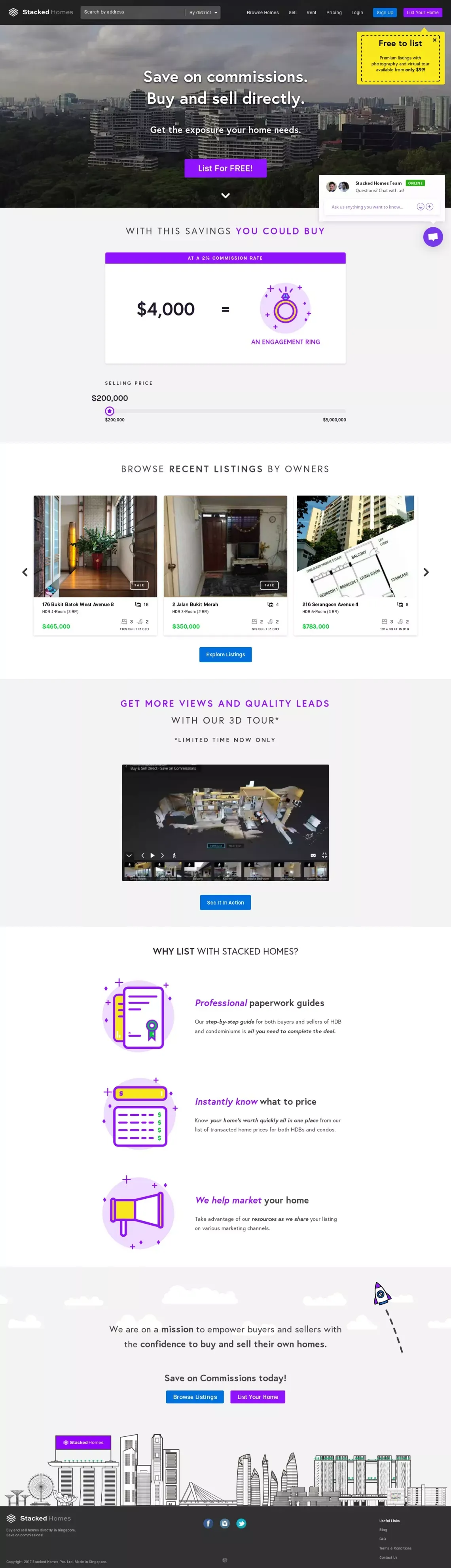 Stacked Homes | Buy & Sell homes in Singapore Directly | HDB, - website design