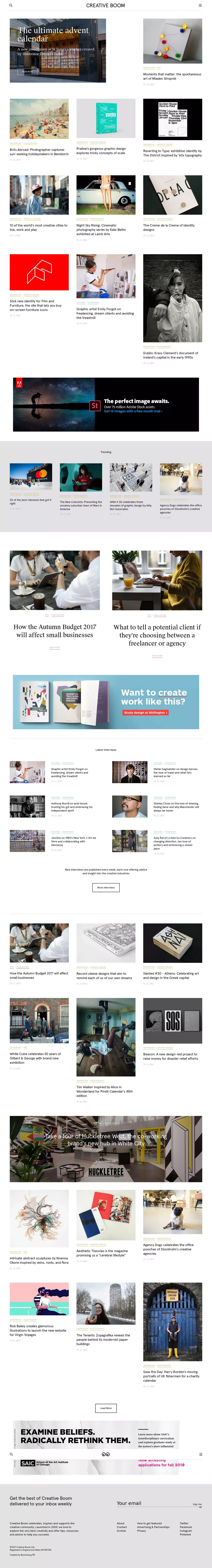 Art & Design Magazine | Creative Boom - Blog design