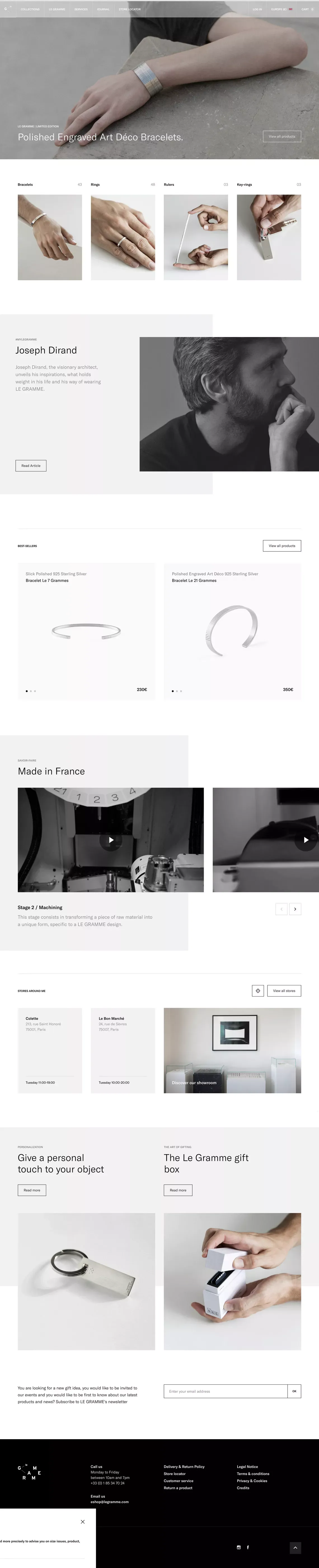 Home | LE GRAMME - Ecommerce design