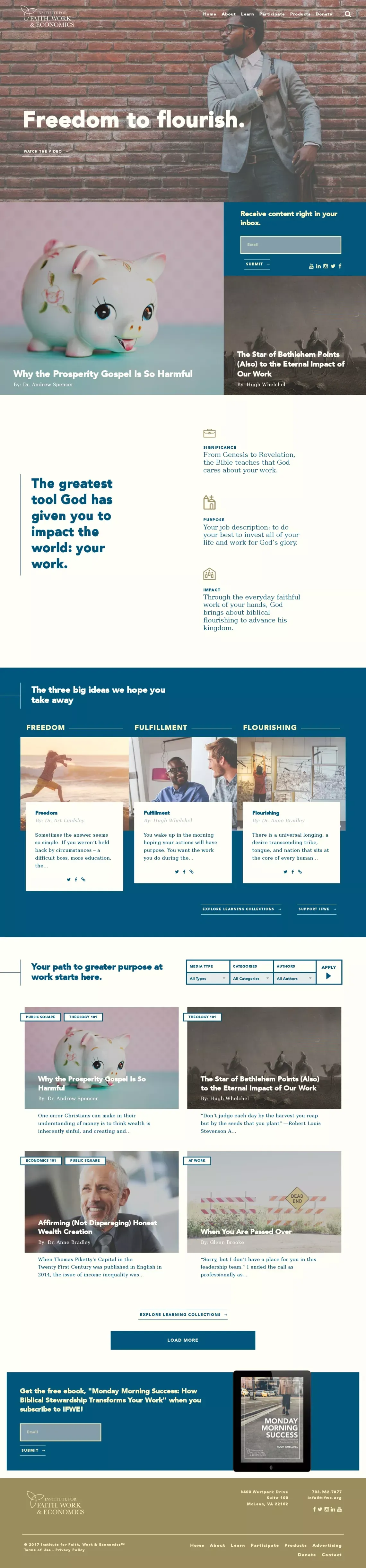 Institute for Faith, Work & Economics - Other design