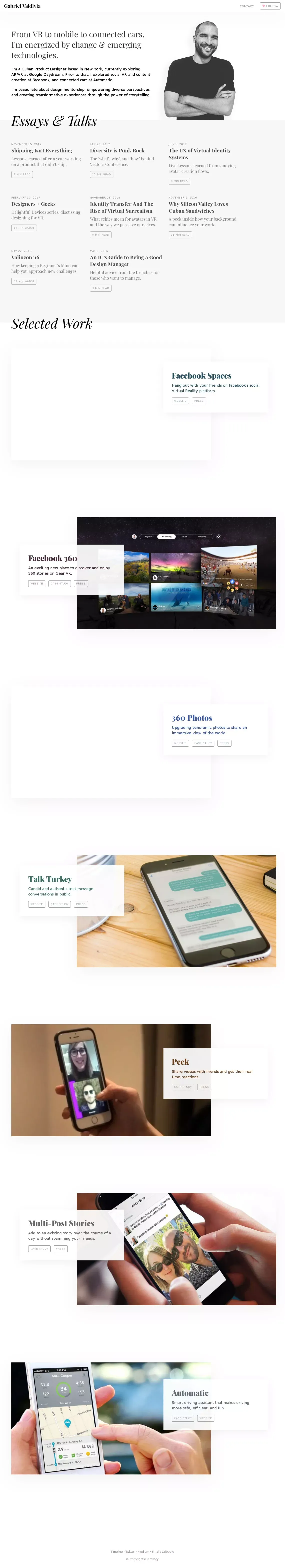 Gabriel Valdivia - Portfolio design