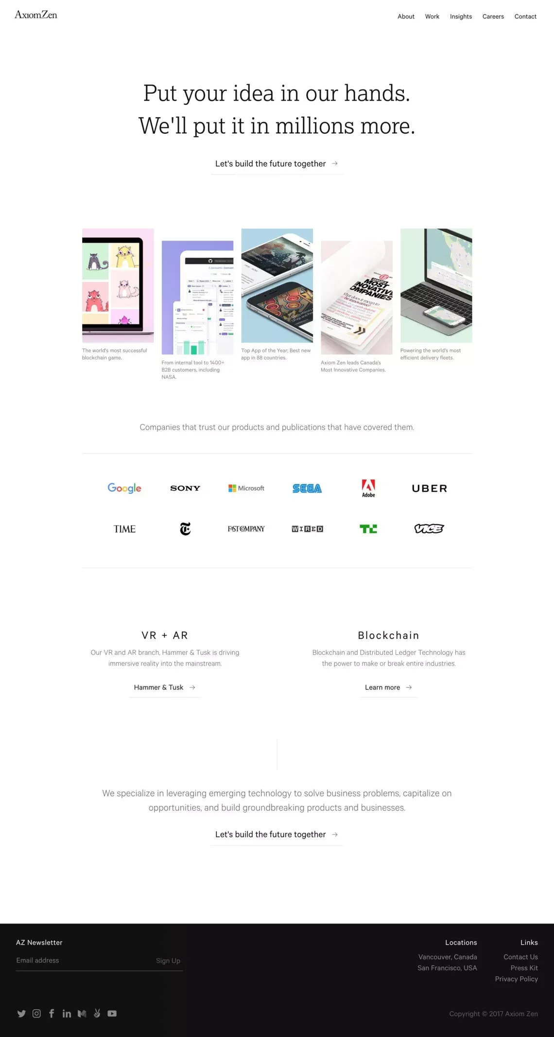Axiom Zen | Innovation Studio - Portfolio design
