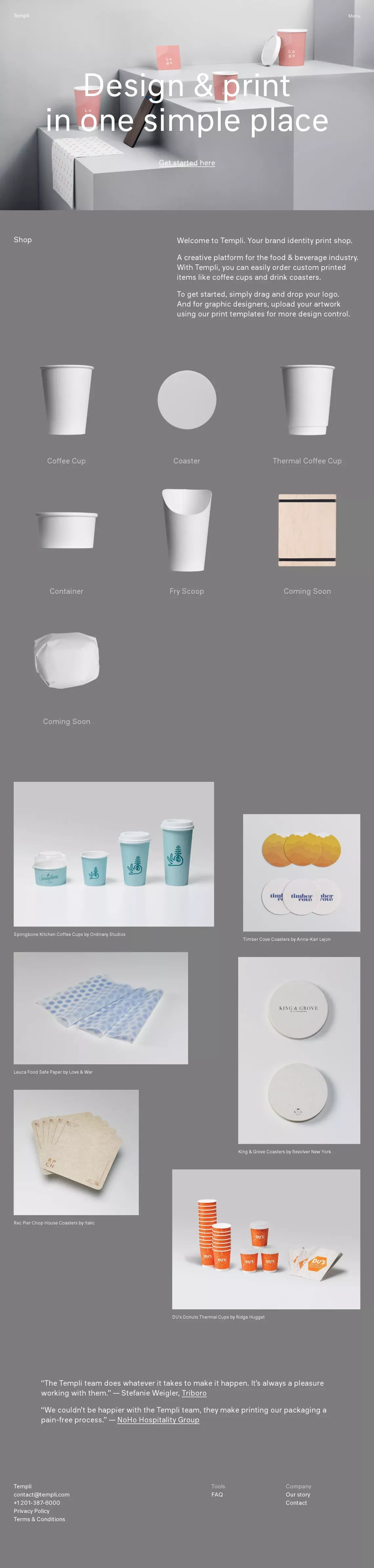 Templi - Portfolio design