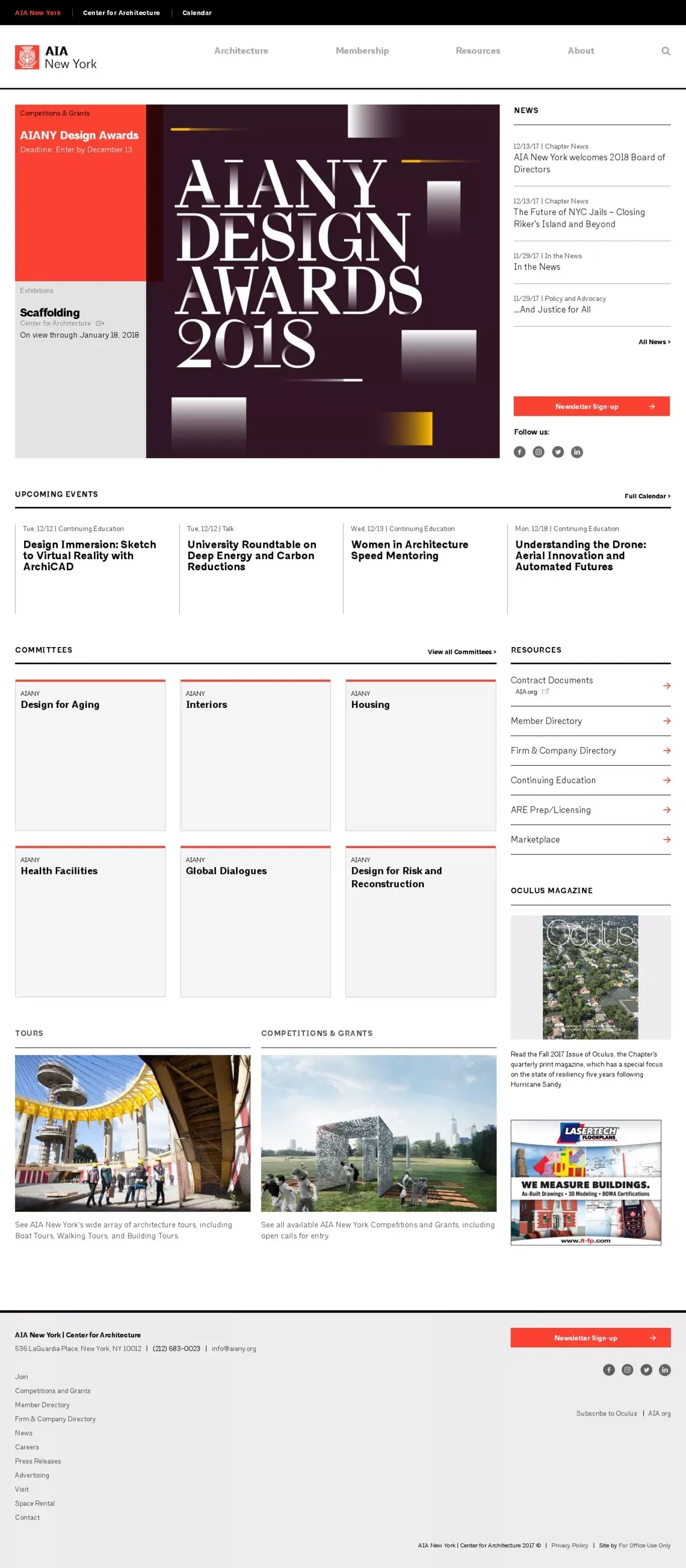 AIA New York - American Institute of Architects, New York Chapter - Blog design