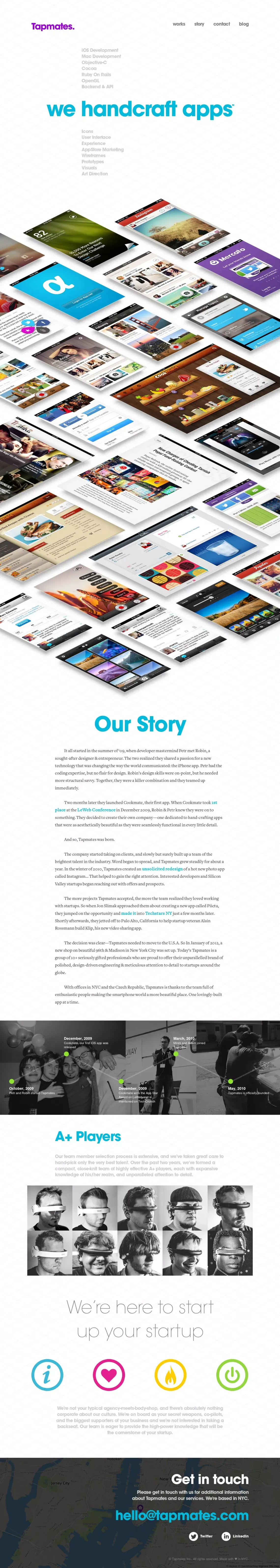 Tapmates Inc. - Portfolio design