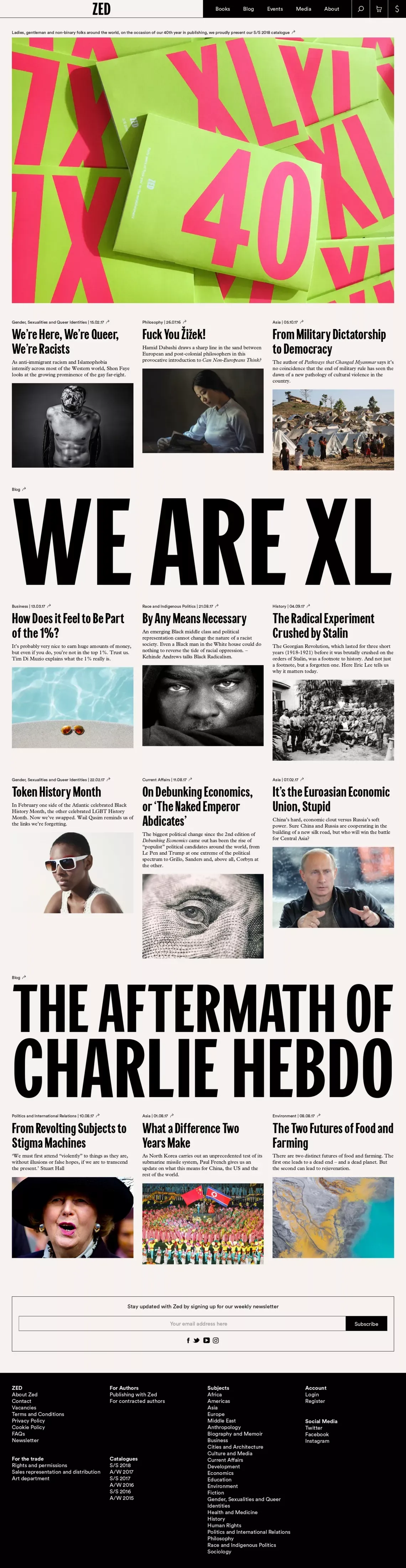 Home - ZED Books - Blog design
