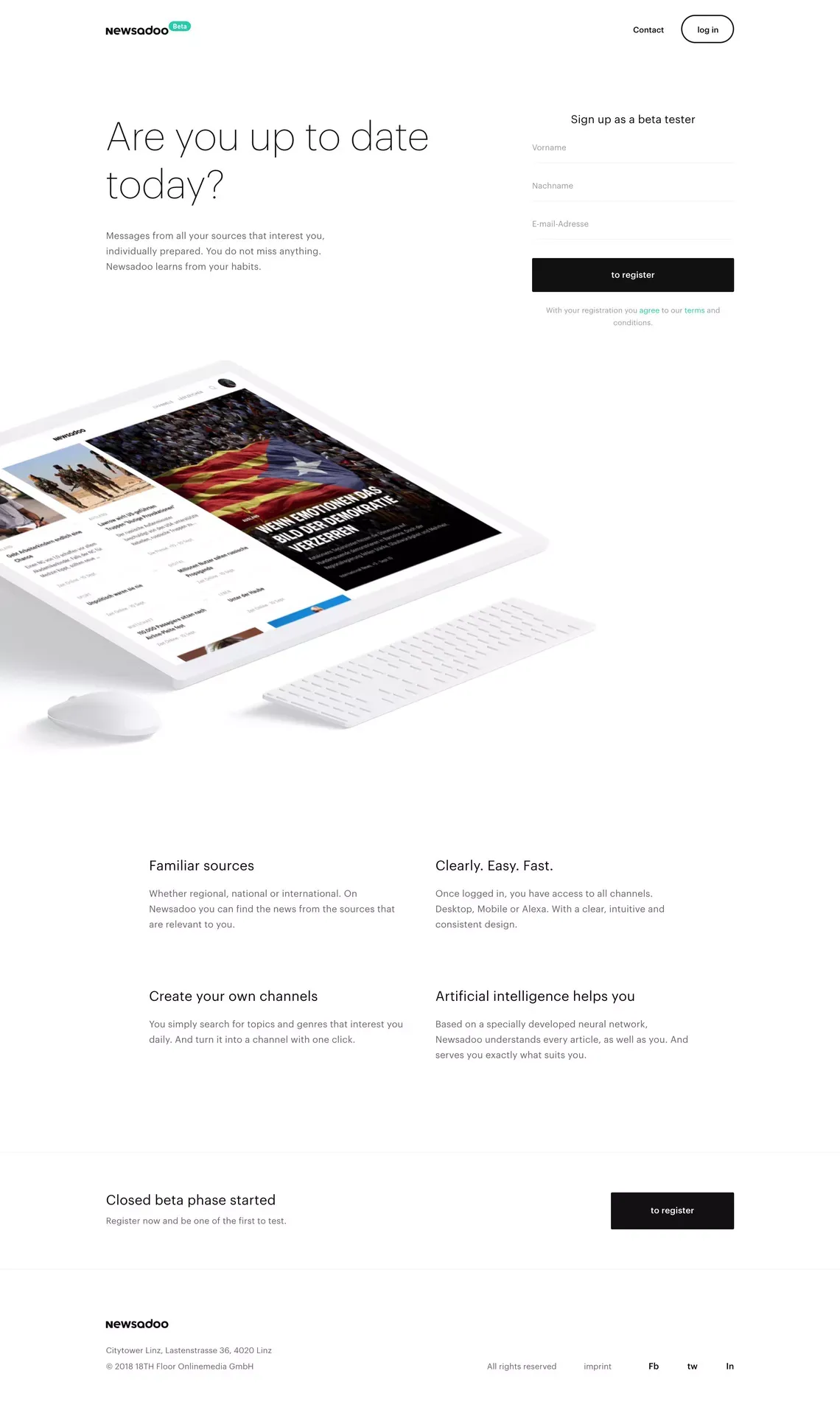 Newsadoo | Home - Landing design