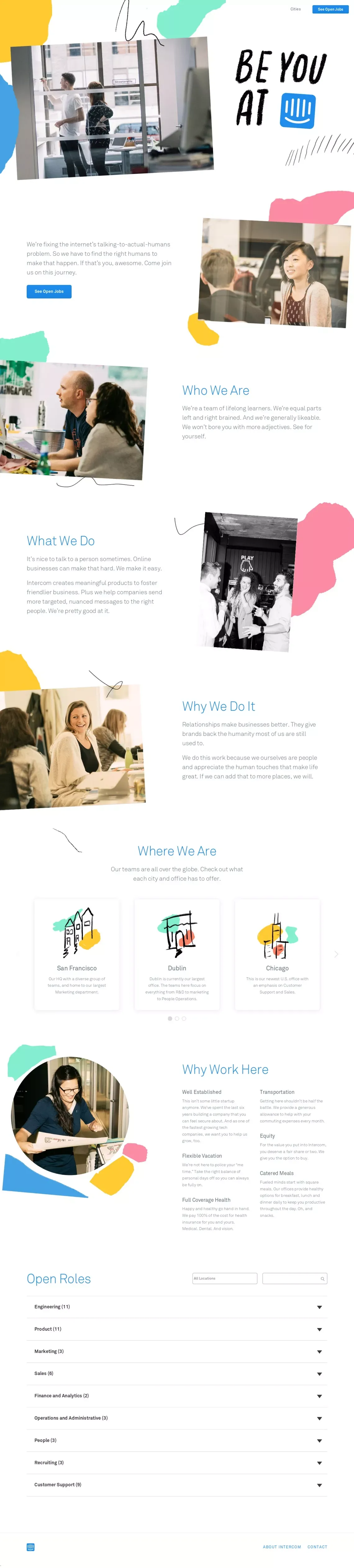 Careers | Intercom - Other design