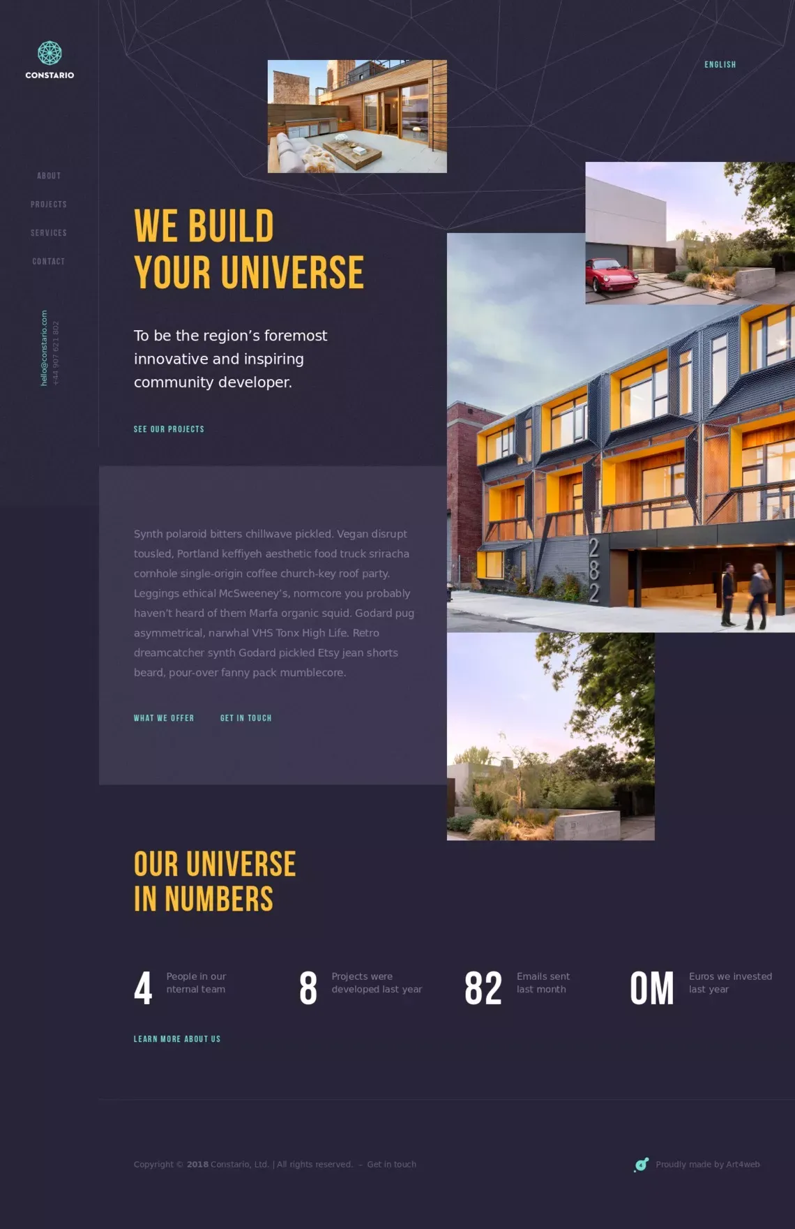 Constario - Services - Portfolio design