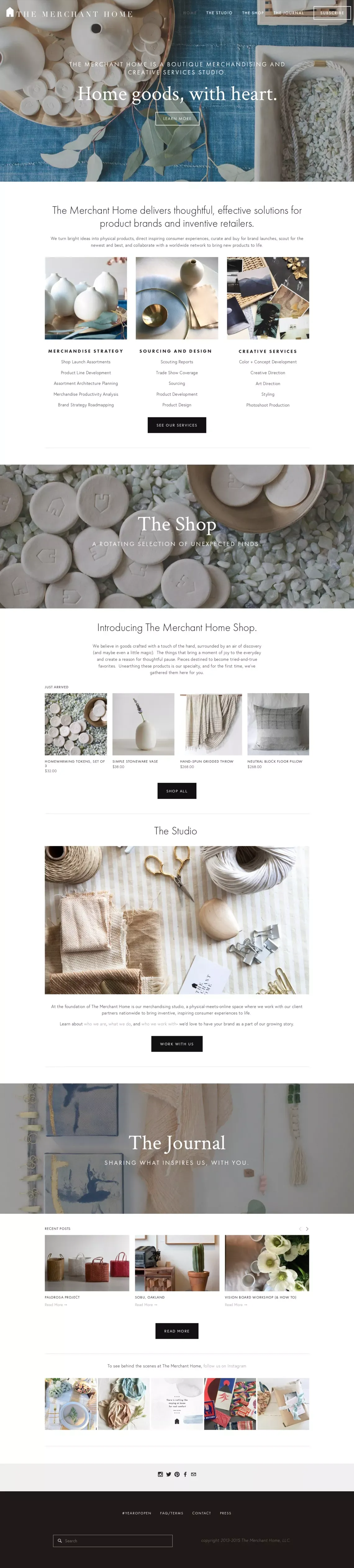 The Merchant Home - Portfolio design