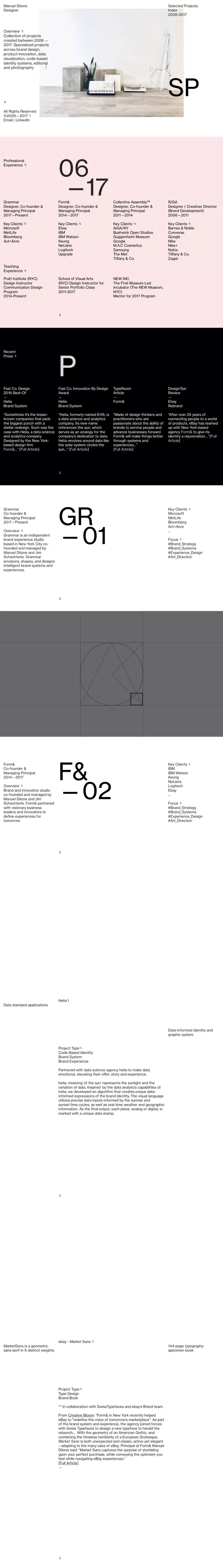 Manuel Dilone - Designer - Portfolio design