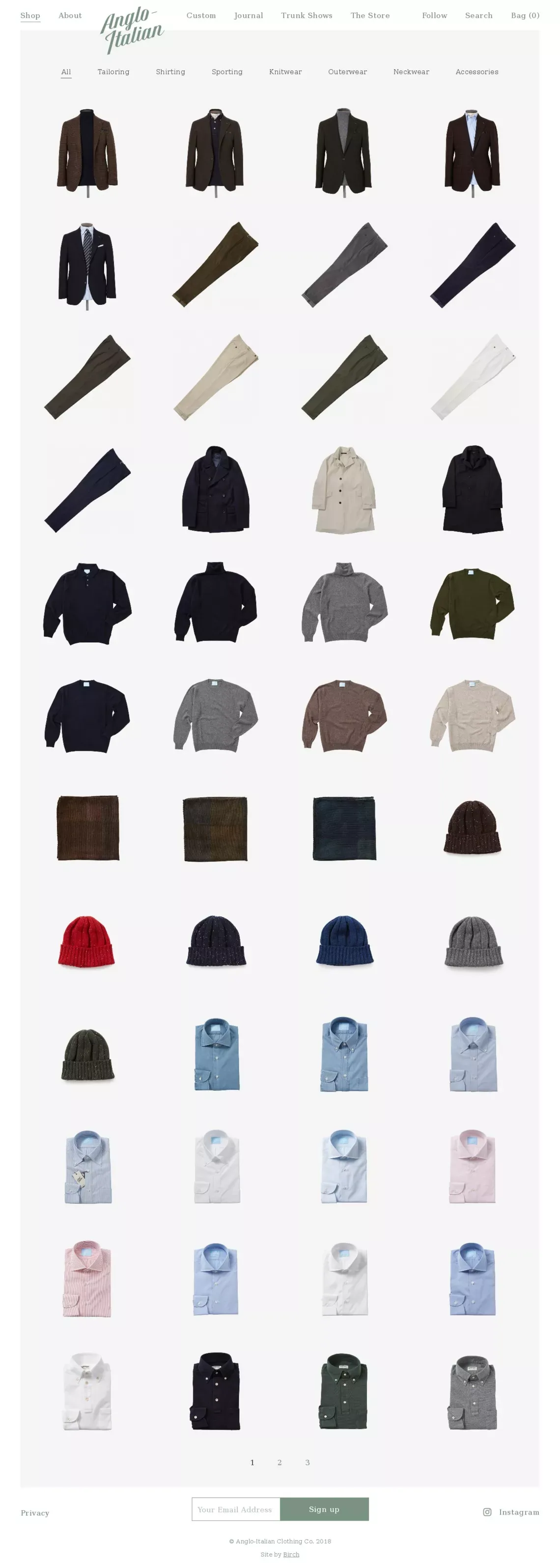 Anglo-Italian - Ecommerce design