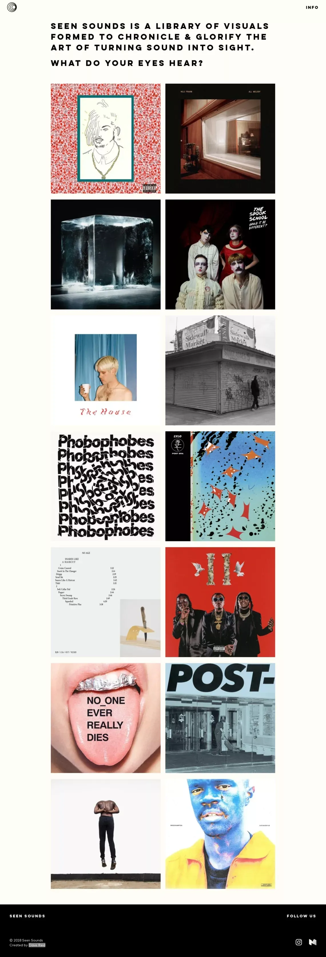 Seen Sounds - website design