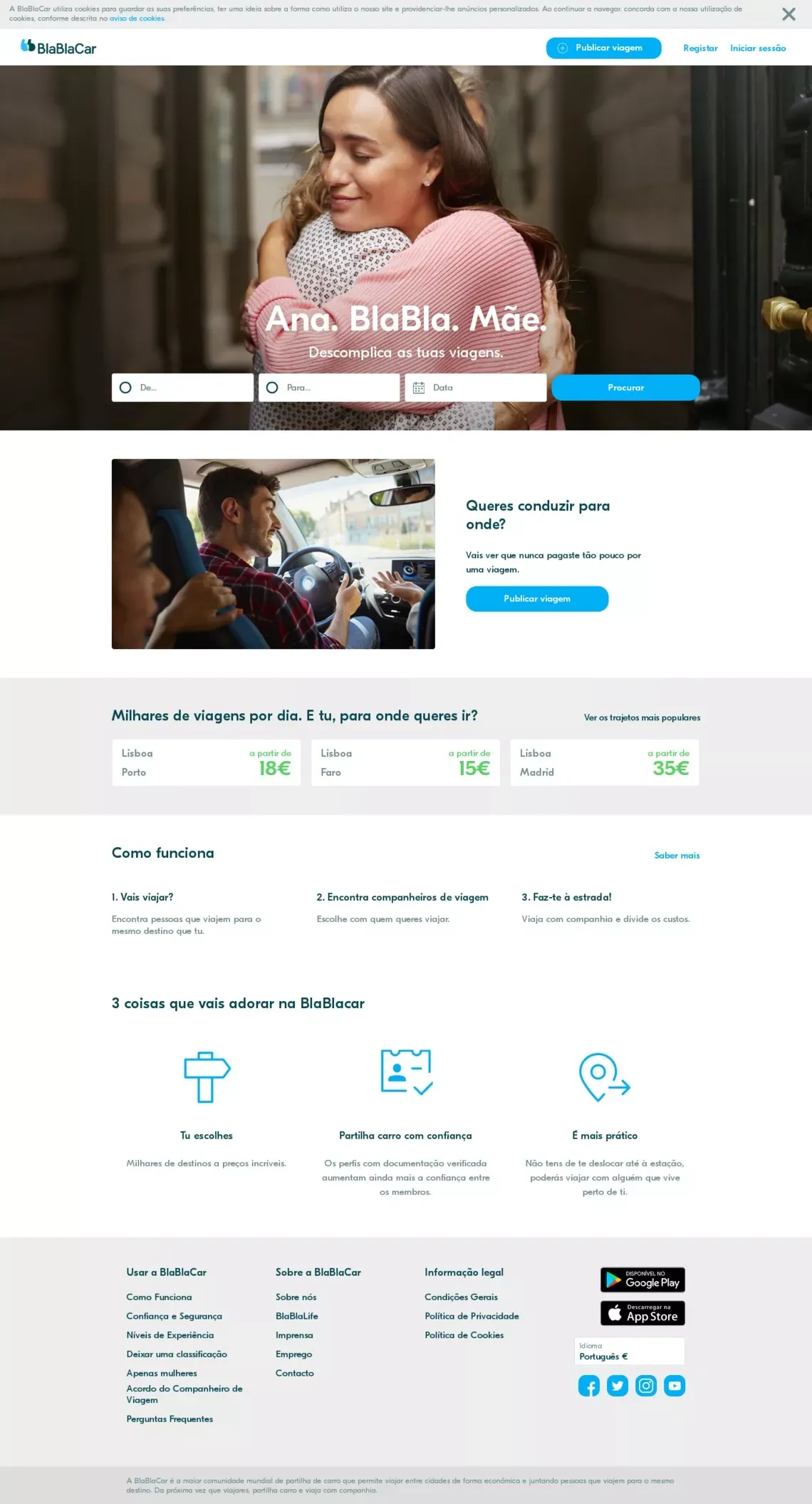 Boleias é na BlaBlaCar, o Site Nº1 de Carpooling da Europa.         | BlaBlaCar.pt - Landing design