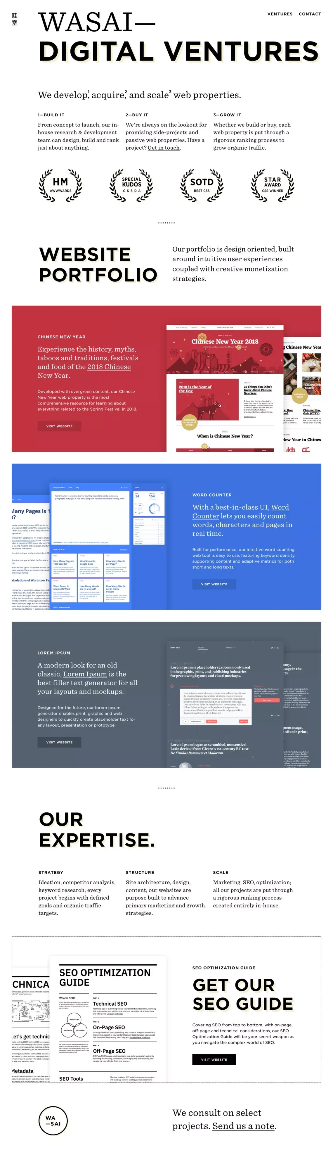 Wasai — Digital Ventures - website design