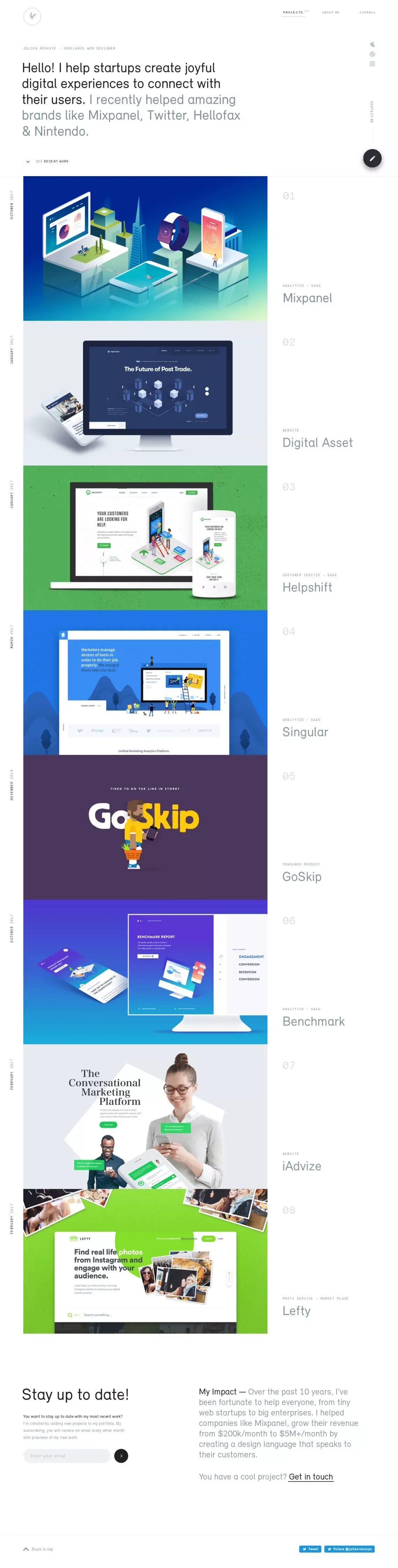 Julien Renvoye - Art Director - Portfolio design