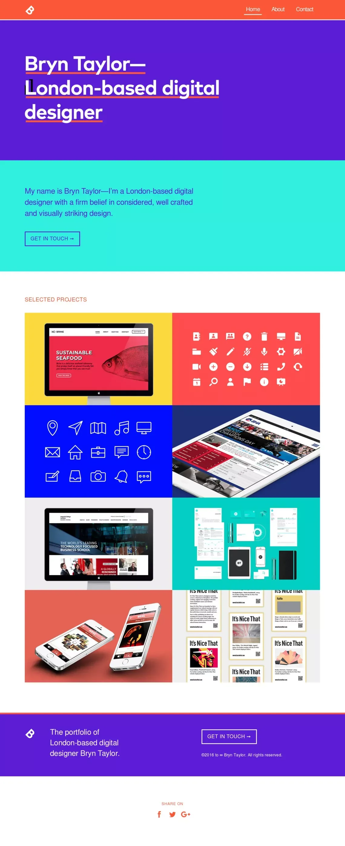 Bryn Taylor - Portfolio design