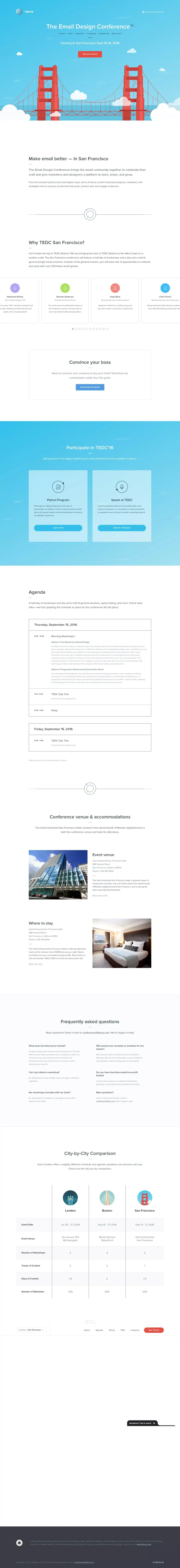 The Email Design Conference 2016 | Litmus.com - Landing design