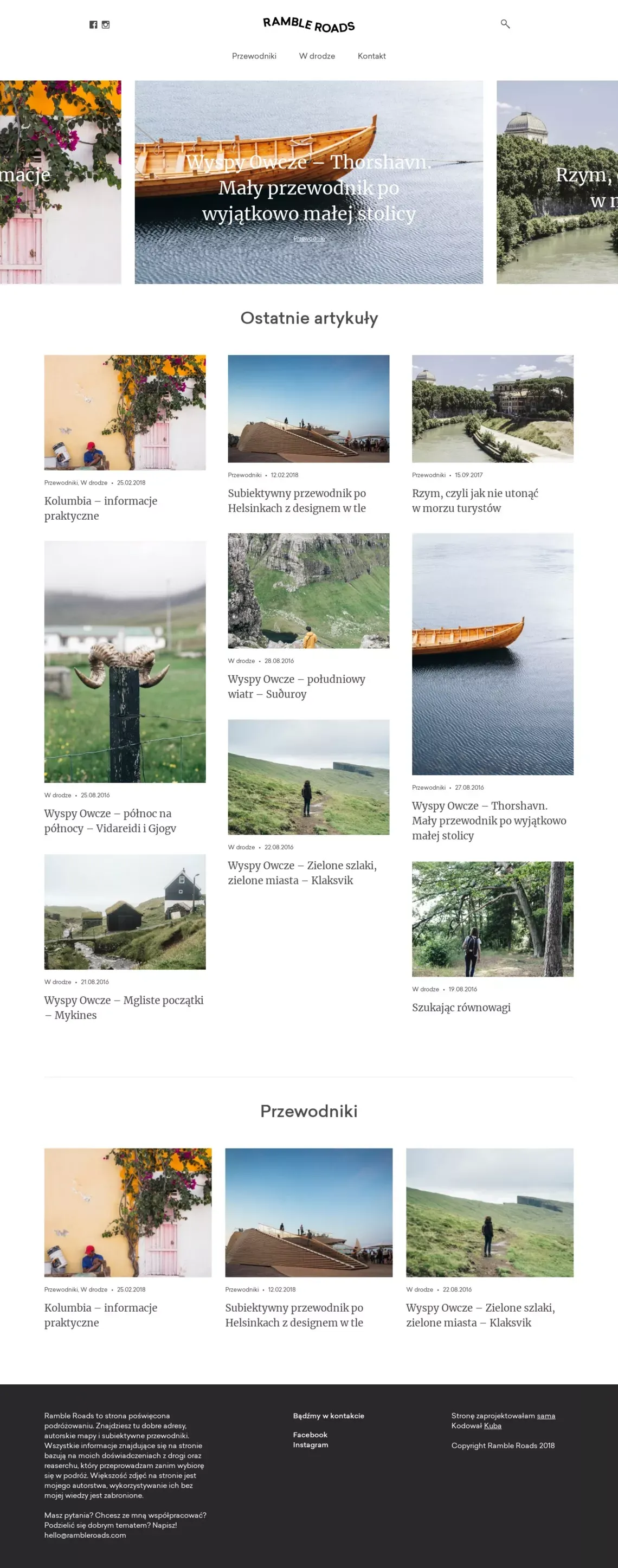 Strona główna – Ramble Roads - Blog design