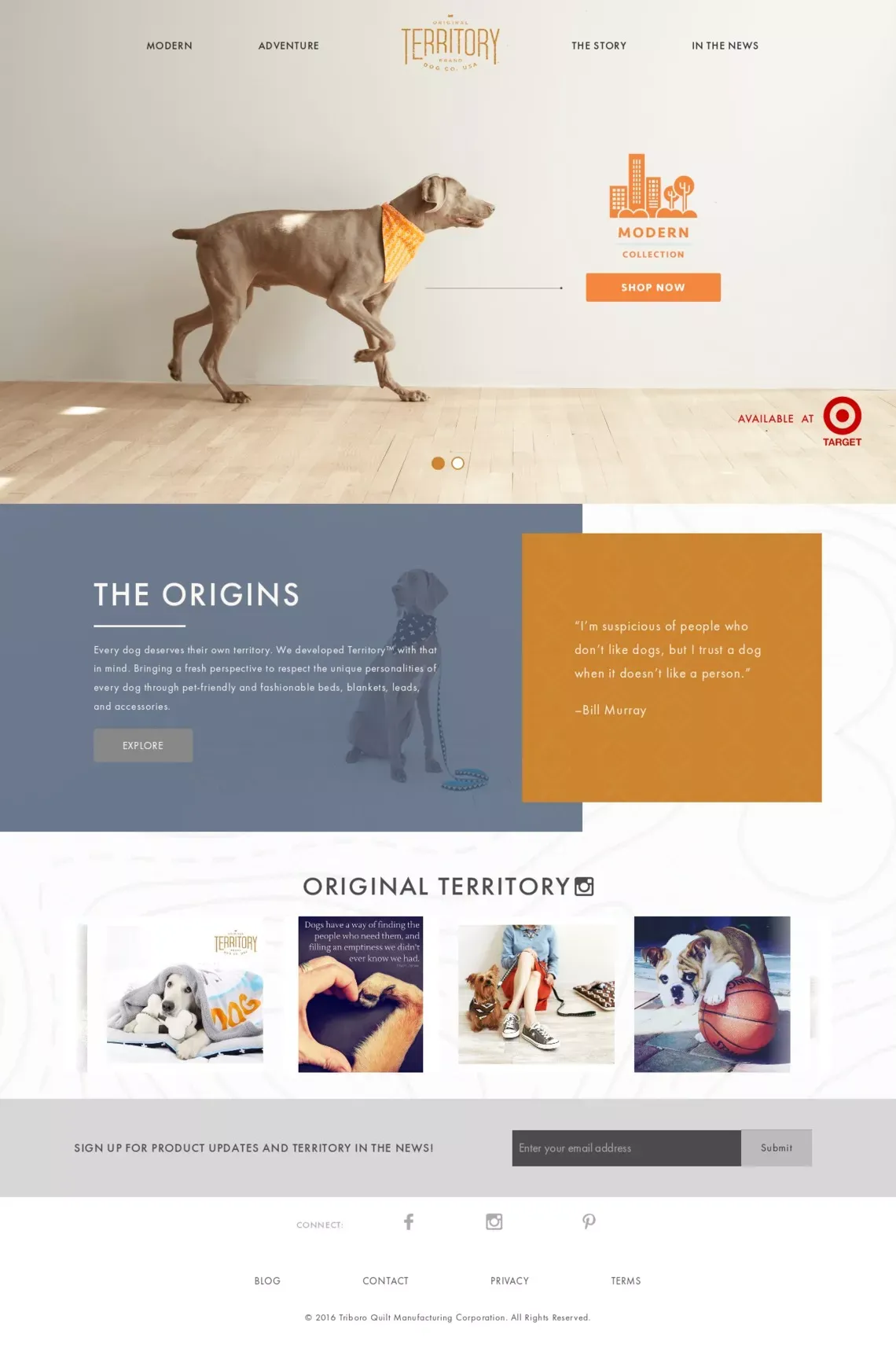 Territory Dog Collection | Territory - Ecommerce design