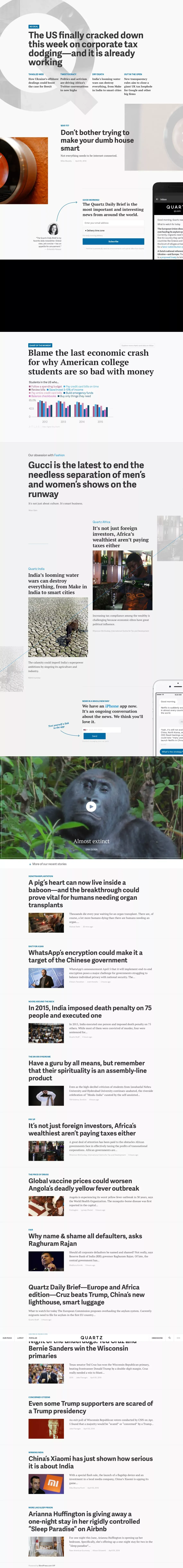 Quartz - Blog design