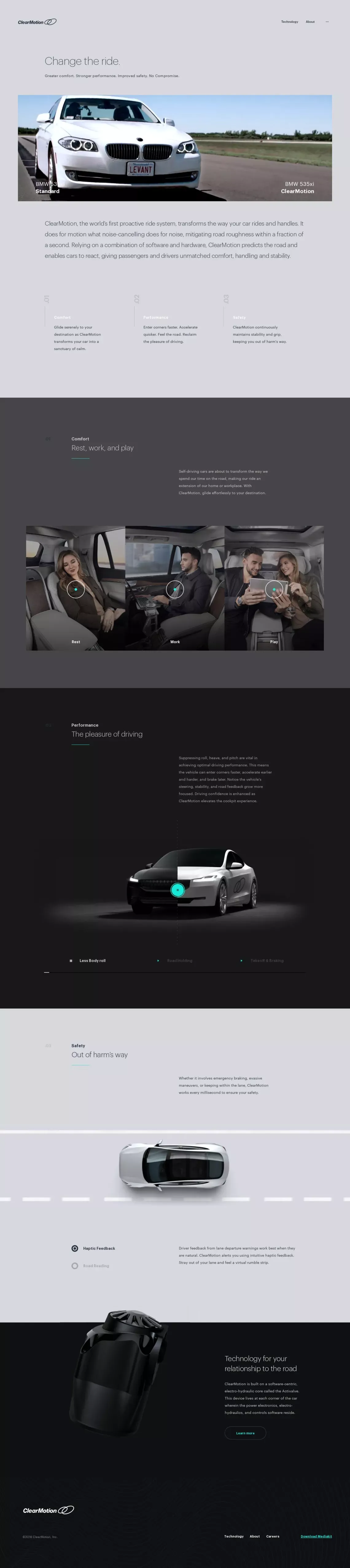 ClearMotion - Home - website design