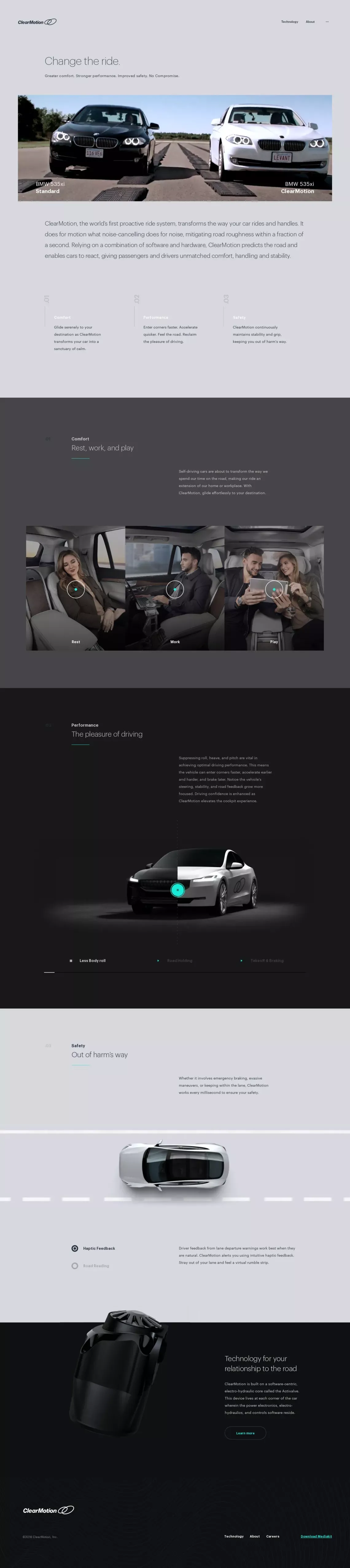 ClearMotion - Home - Landing design