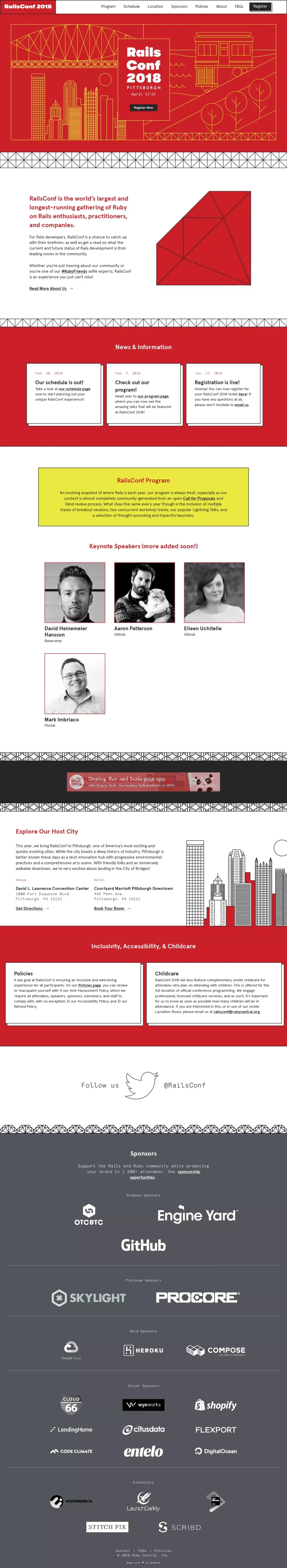RailsConf 2018 - Landing design
