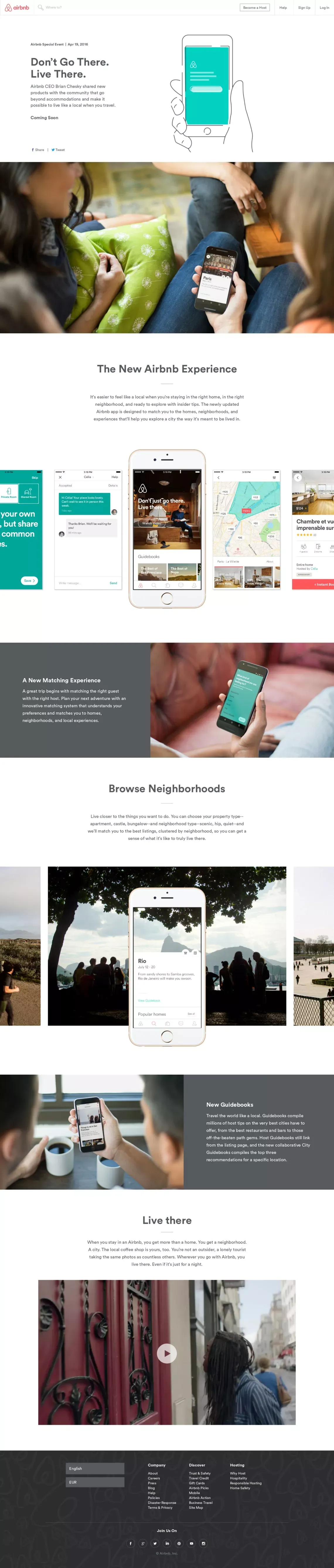 Live There - Landing design