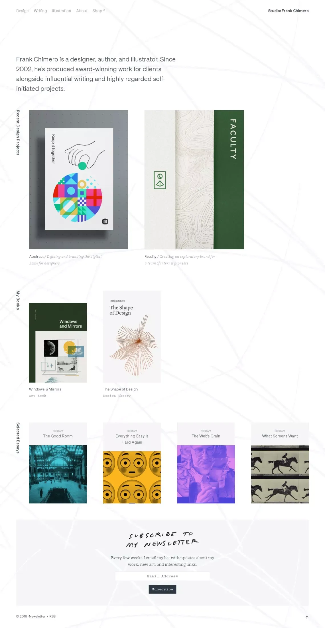 Frank Chimero - Portfolio design