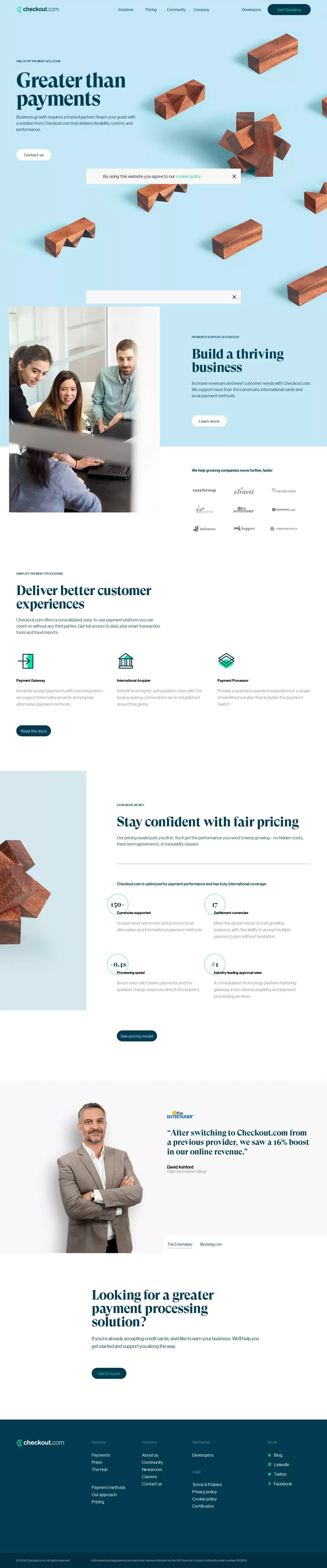 Checkout.com - Landing design