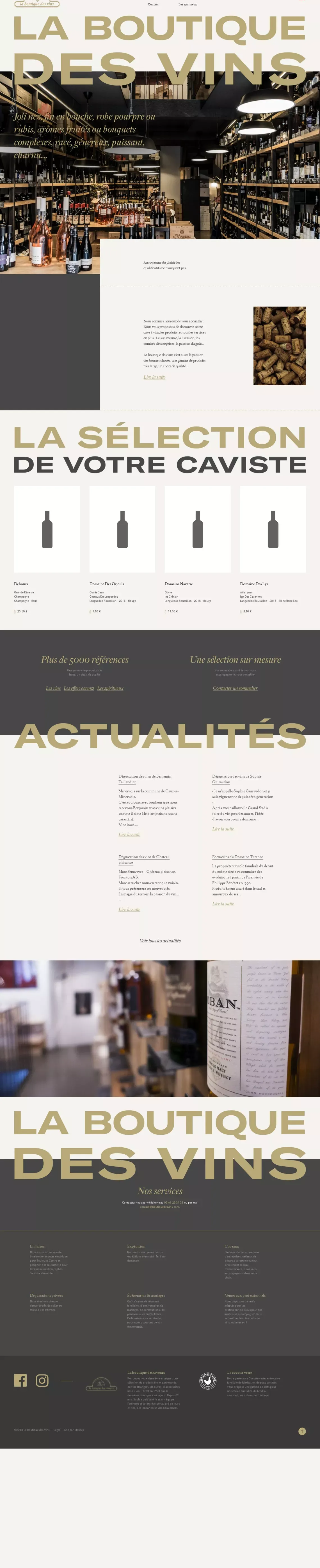 La Boutique des Vins - Caviste à Toulouse - Ecommerce design