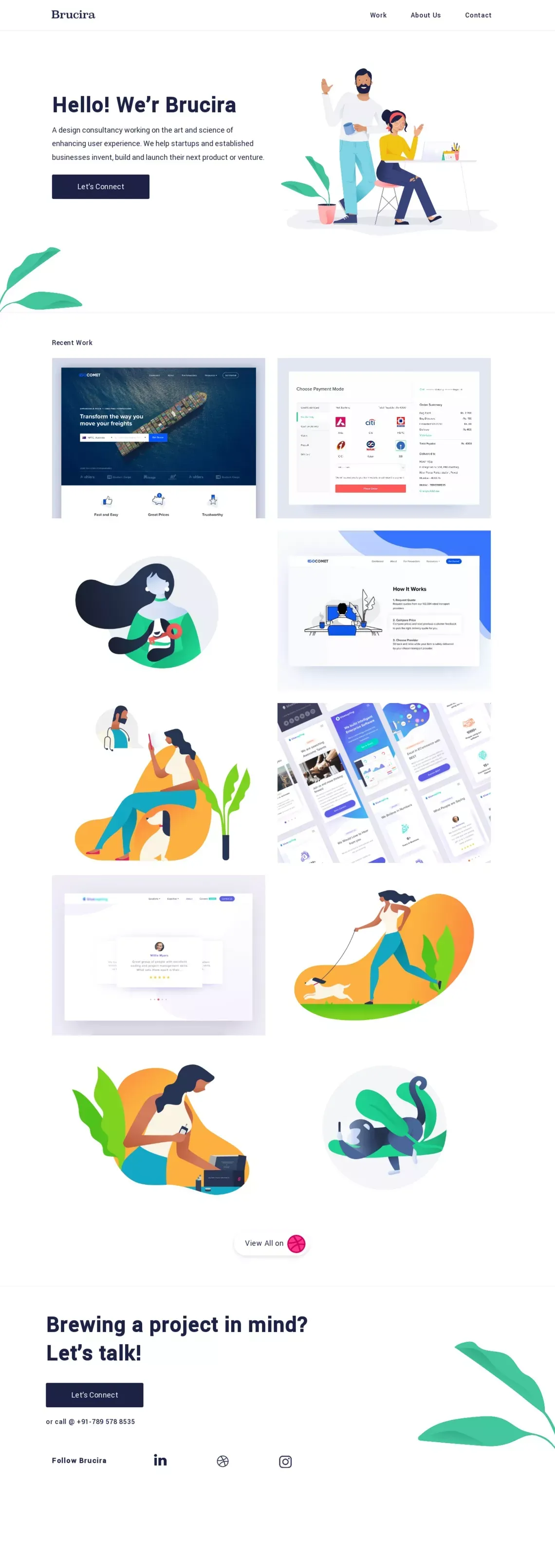 Brucira - Portfolio design