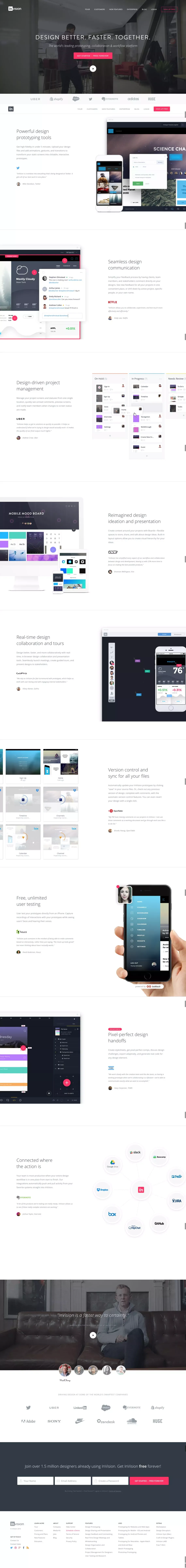 InVision | Free Web & Mobile Prototyping - Landing design