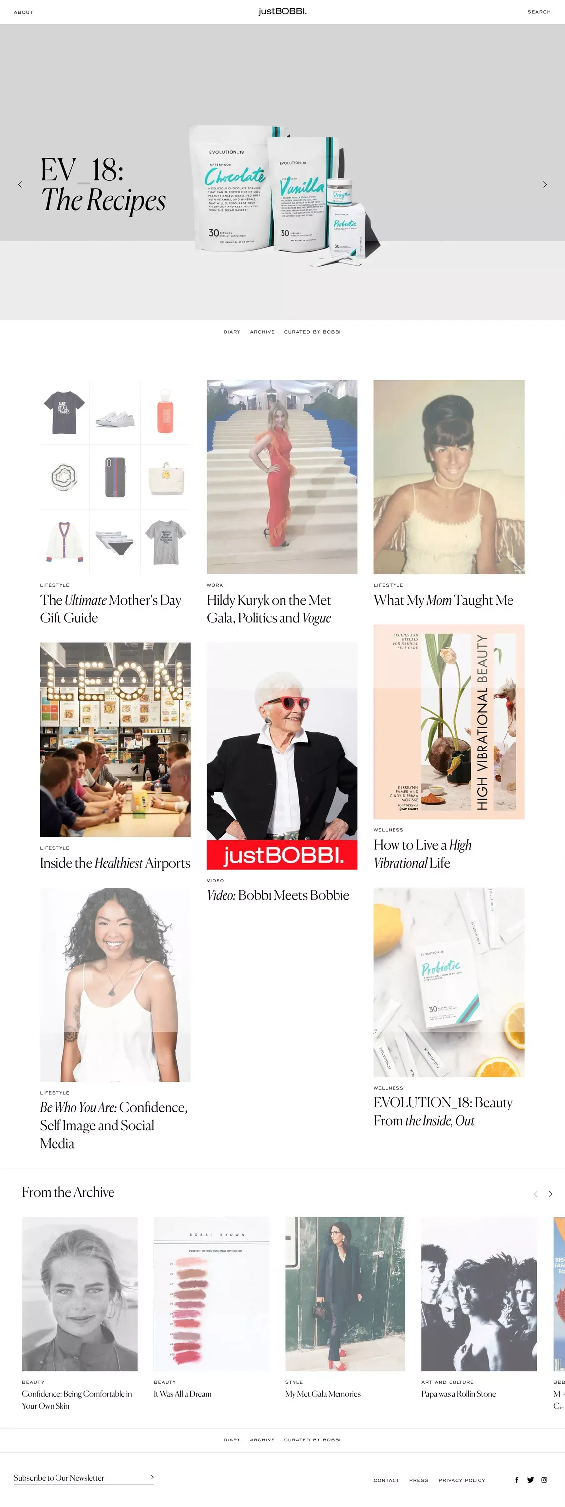 justBOBBI - Blog design