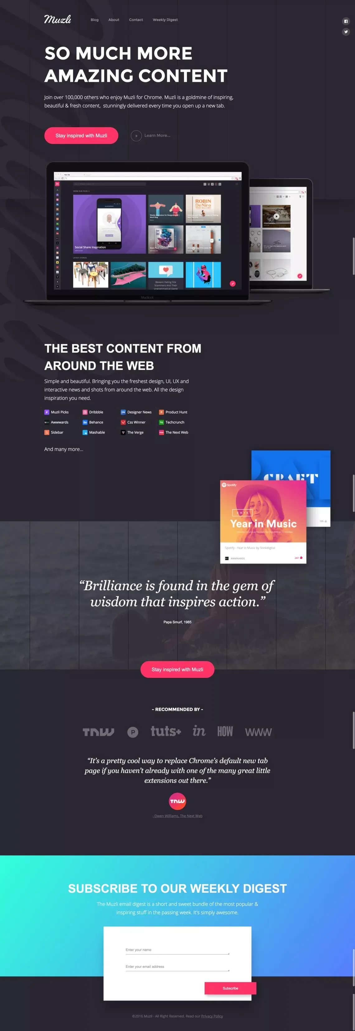 Muzli Design Inspiration - Landing design