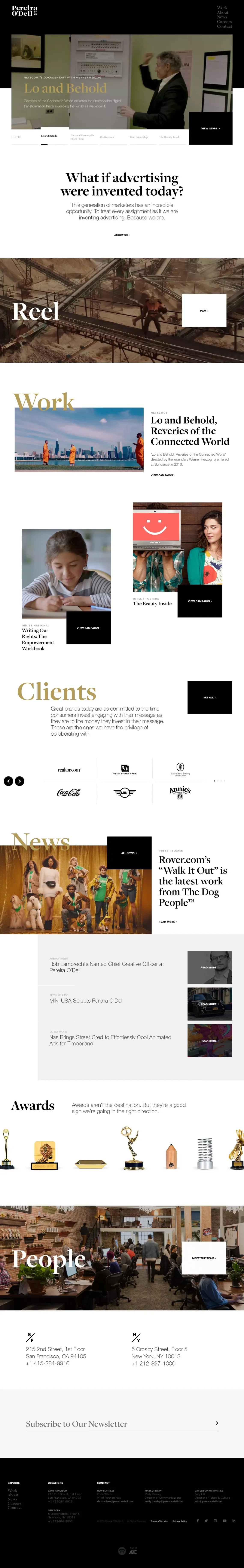 Pereira O'Dell | Home - Portfolio design
