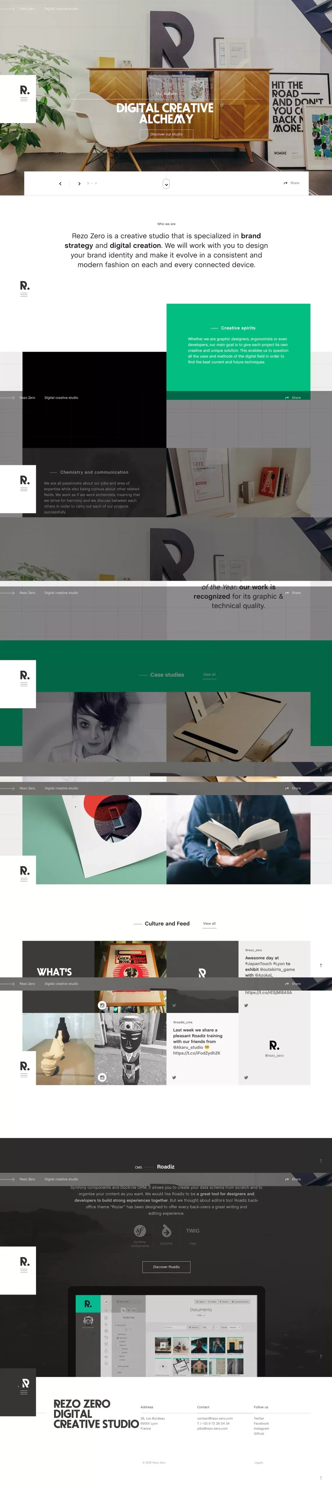 Rezo Zero - Digital creative studio - Portfolio design