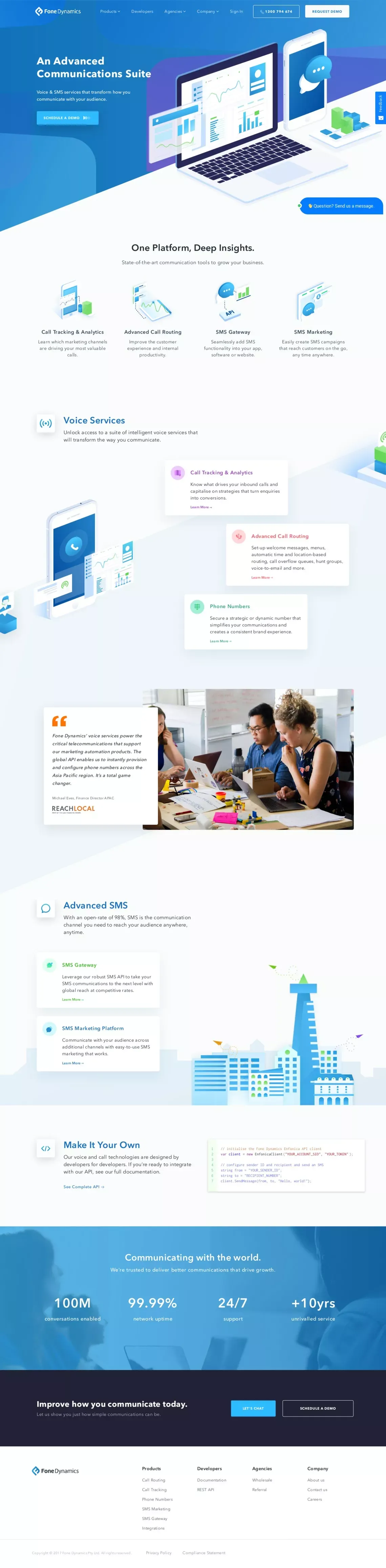 Fone Dynamics | Home - Landing design