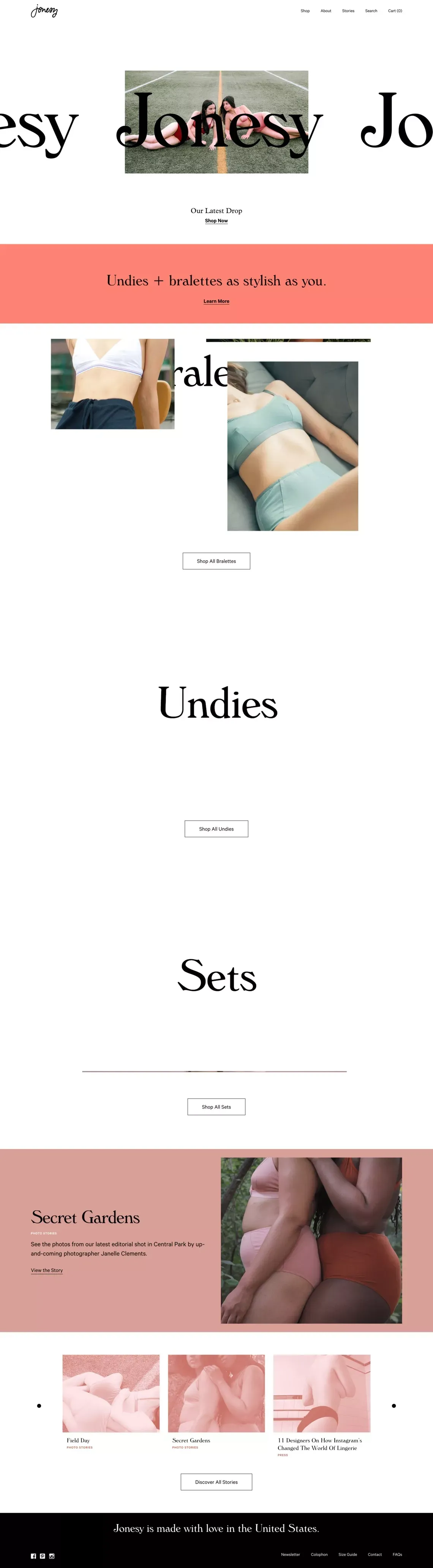 Home – Jonesy - Ecommerce design