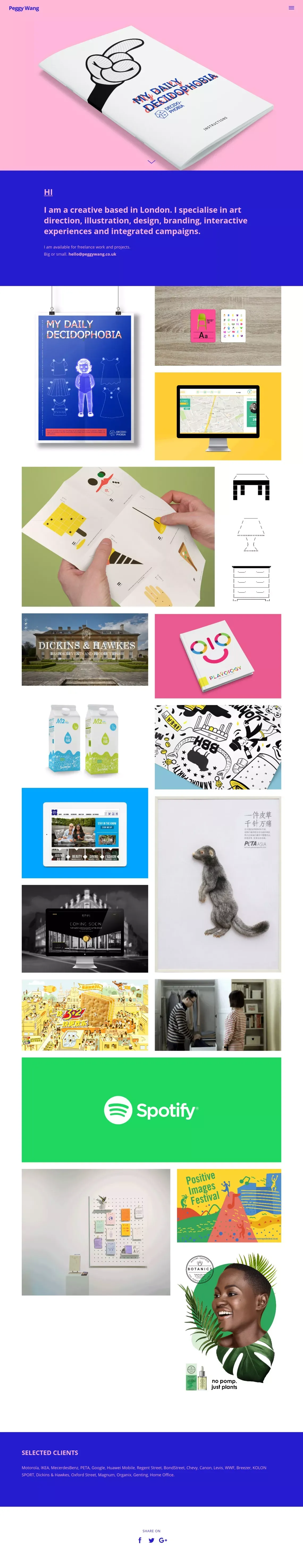 Peggy Wang - Portfolio design
