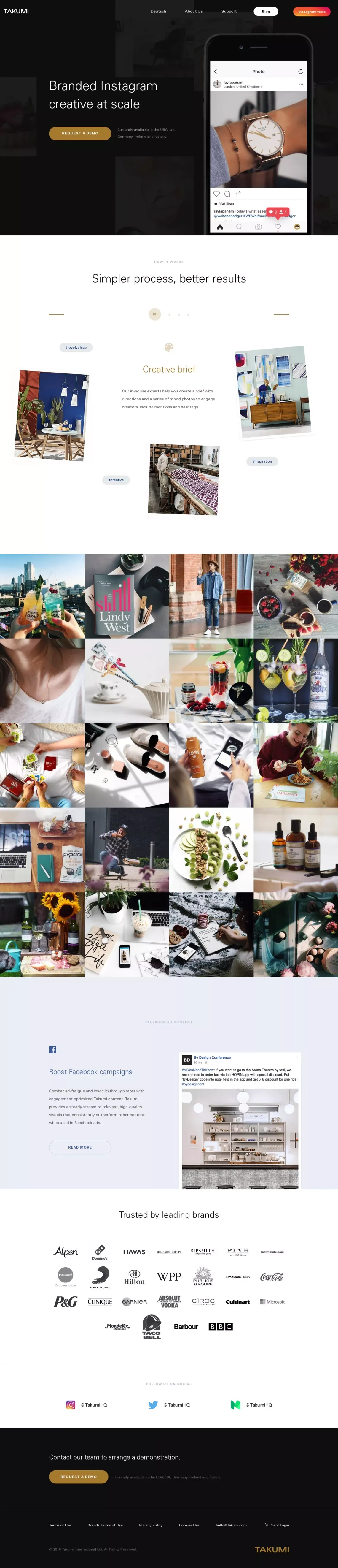 TAKUMI | Branded Instagram creative - Portfolio design
