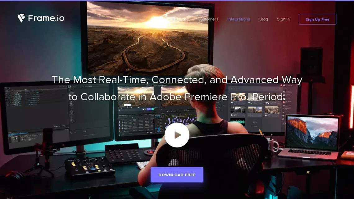 Frame.io - Landing design