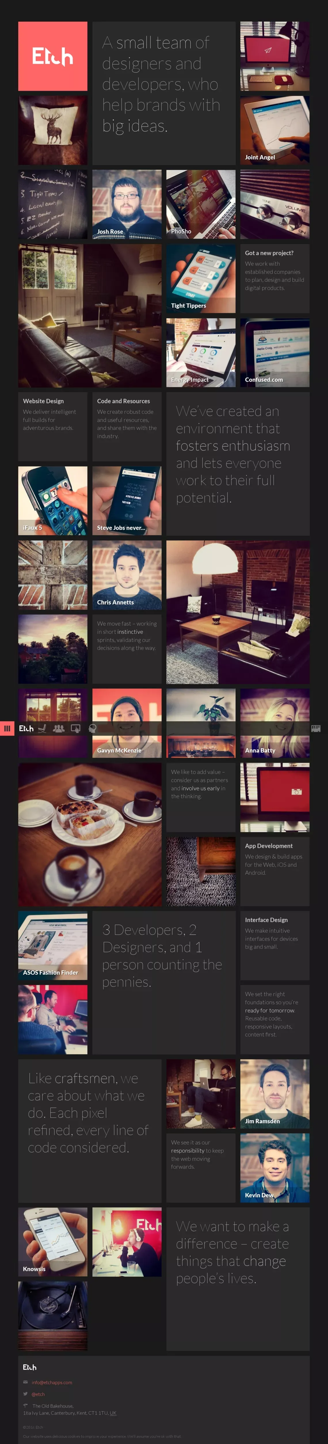 Etch | We make apps - Portfolio design