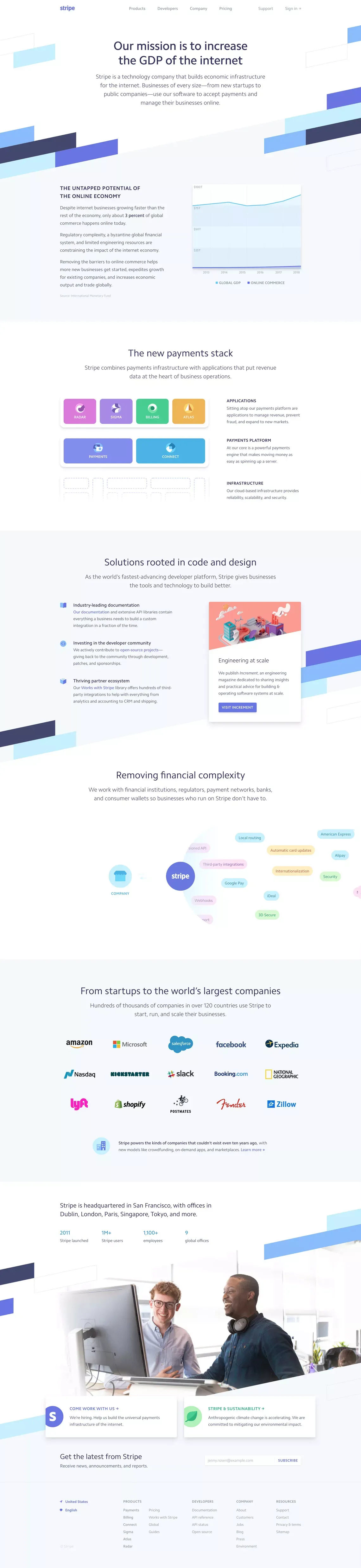 Stripe: About Us - Other design