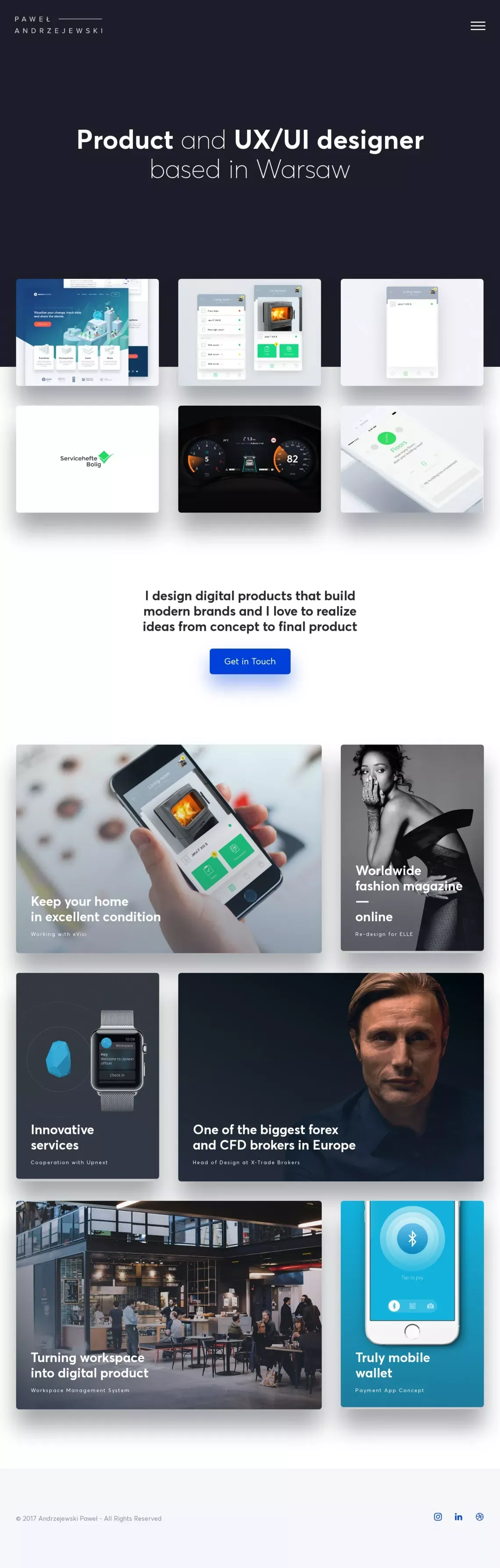 Pawel Andrzejewski – Portfolio - website design