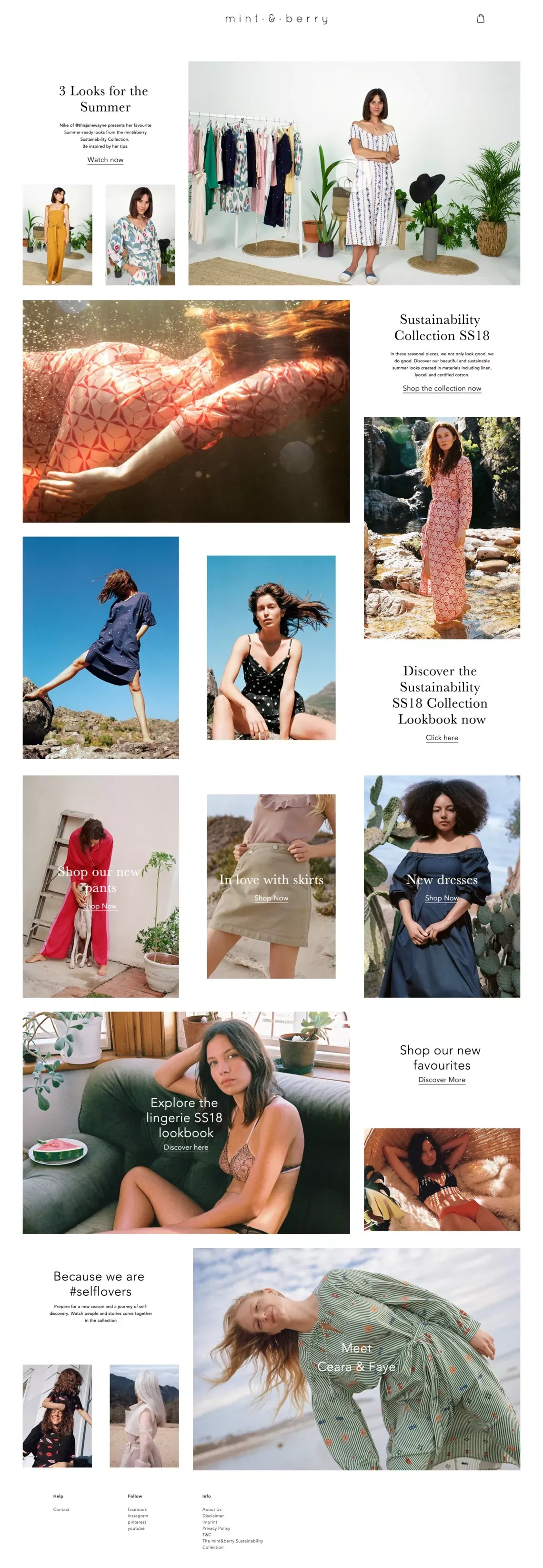 Women's Fashion - Clothing, Shoes, Accessories | mint&berry - Ecommerce design