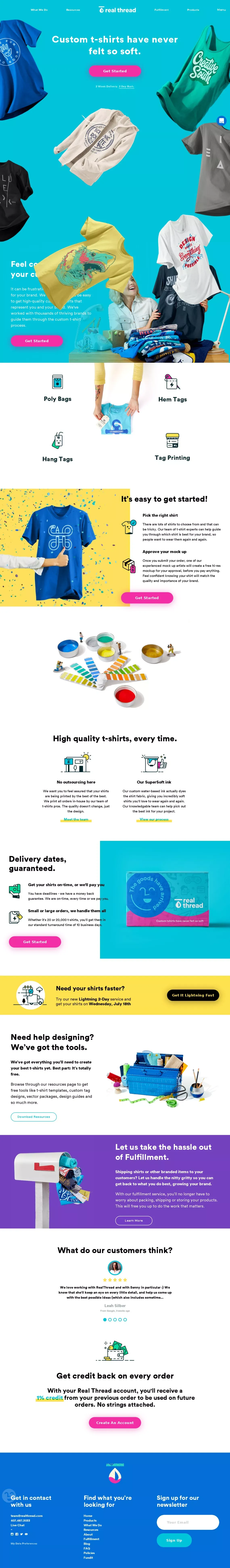 Super Soft Custom T-Shirts | Real Thread - Ecommerce design
