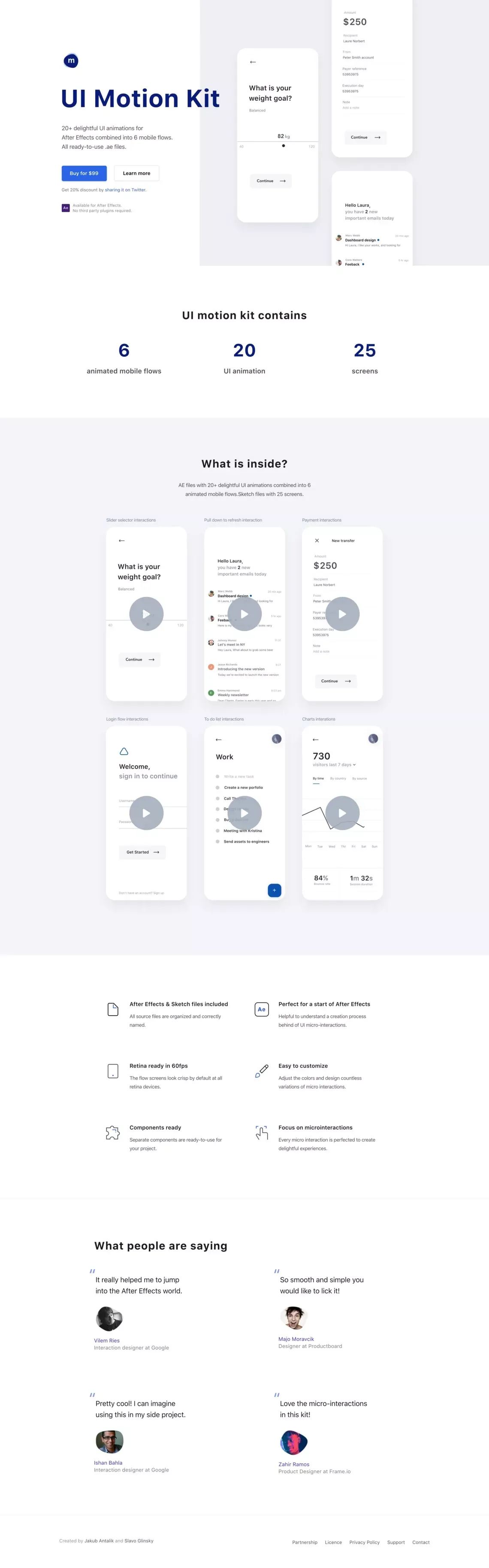 UI Motion Kit - Landing design